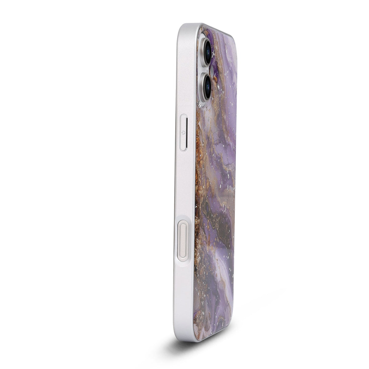 iPhone 16 Hoesje - Paars - Marmer MagSafe Back Cover