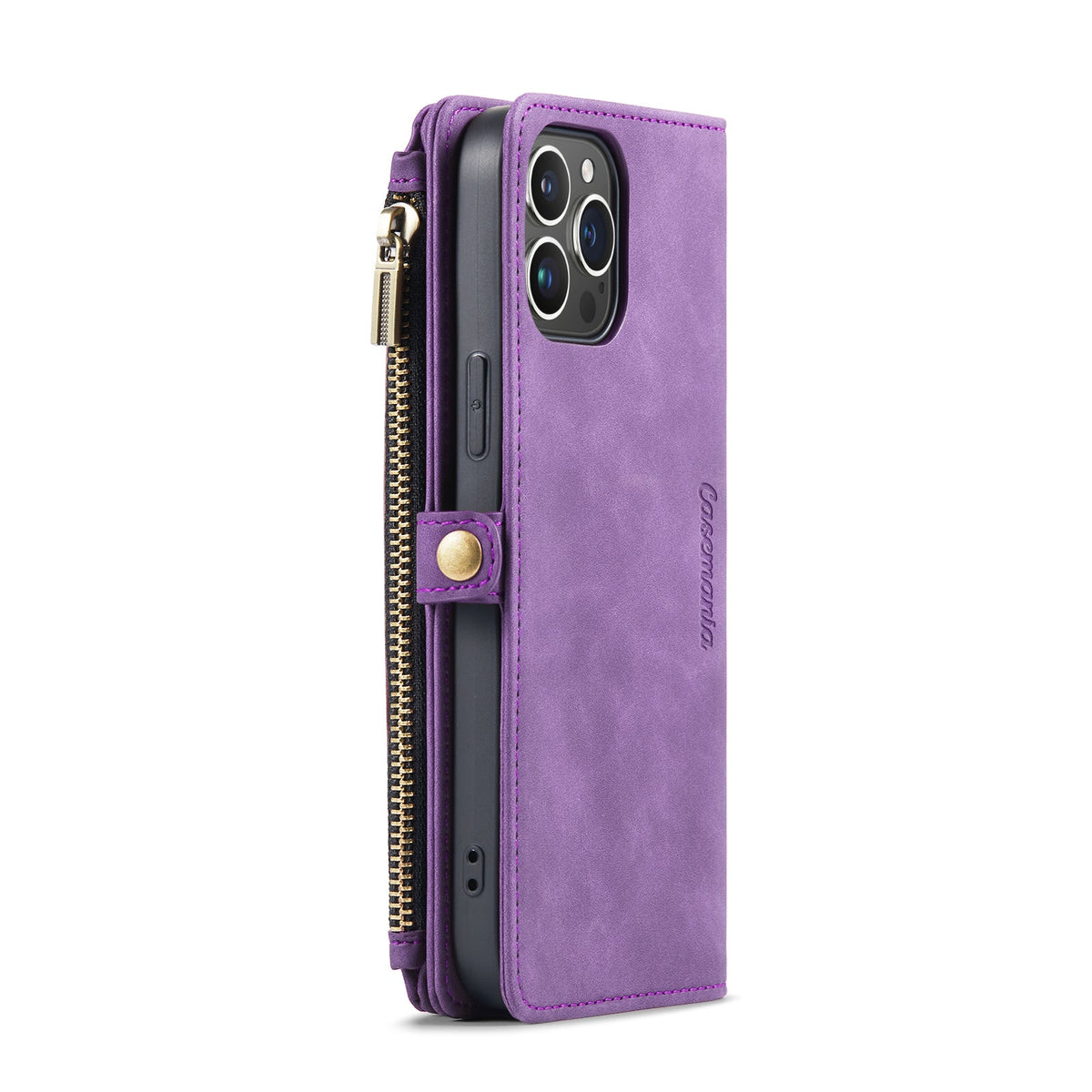 Apple iPhone 15 Pro Hoesje - Pastel Pink - Luxe MagSafe Bookcase met Rits en Telefoonkoord