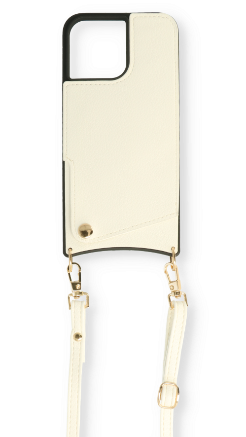iPhone 13 Hoesje - Wit - Back Cover met Pols Bandje