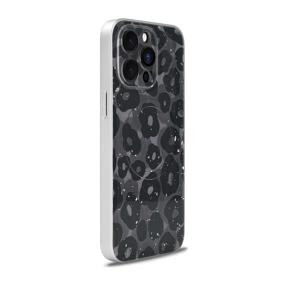 Apple iPhone 15 Pro Hoesje - Purple - Glitter MagSafe Back Cover