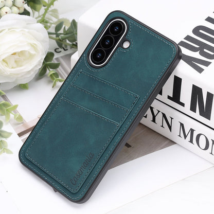 Samsung Galaxy A27 Hoesje - Emerald Green - Kunstleren Back Cover met Pasjeshouder