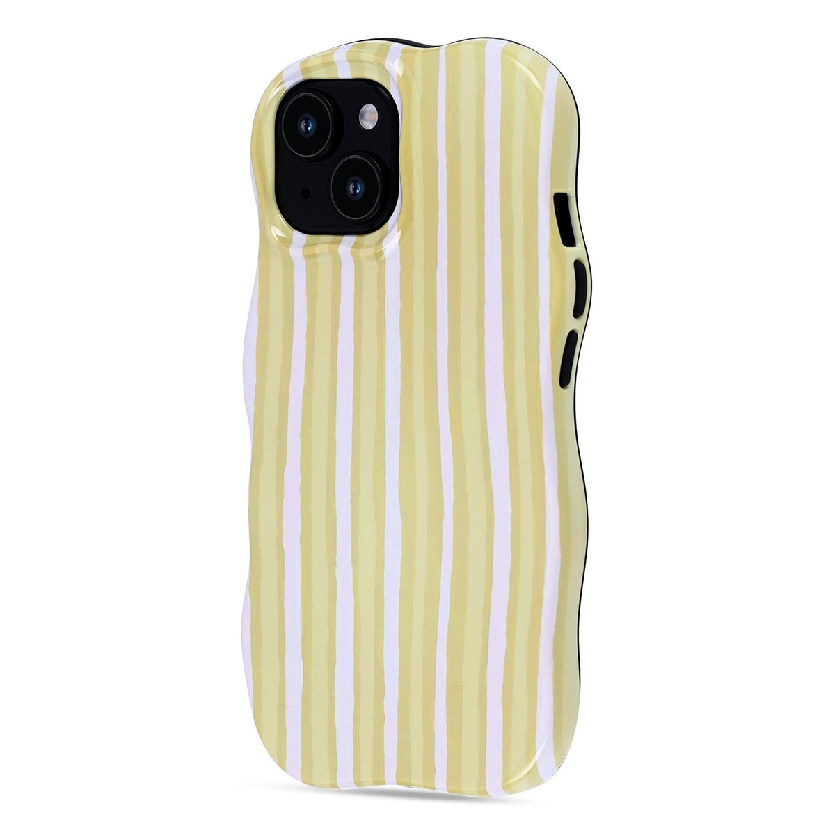 Apple iPhone 12 Hoesje - Geel - Wave Edge Back Cover