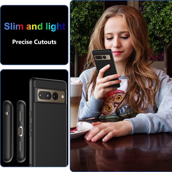 Google Pixel 7 Pro Case - Black - Silicone Back Cover