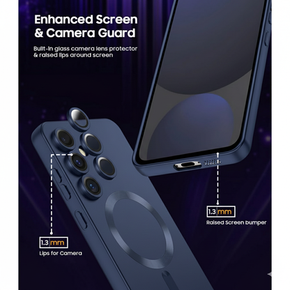 Samsung Galaxy A57 Case - Dark Blue - Matte Silicone MagSafe Back Cover