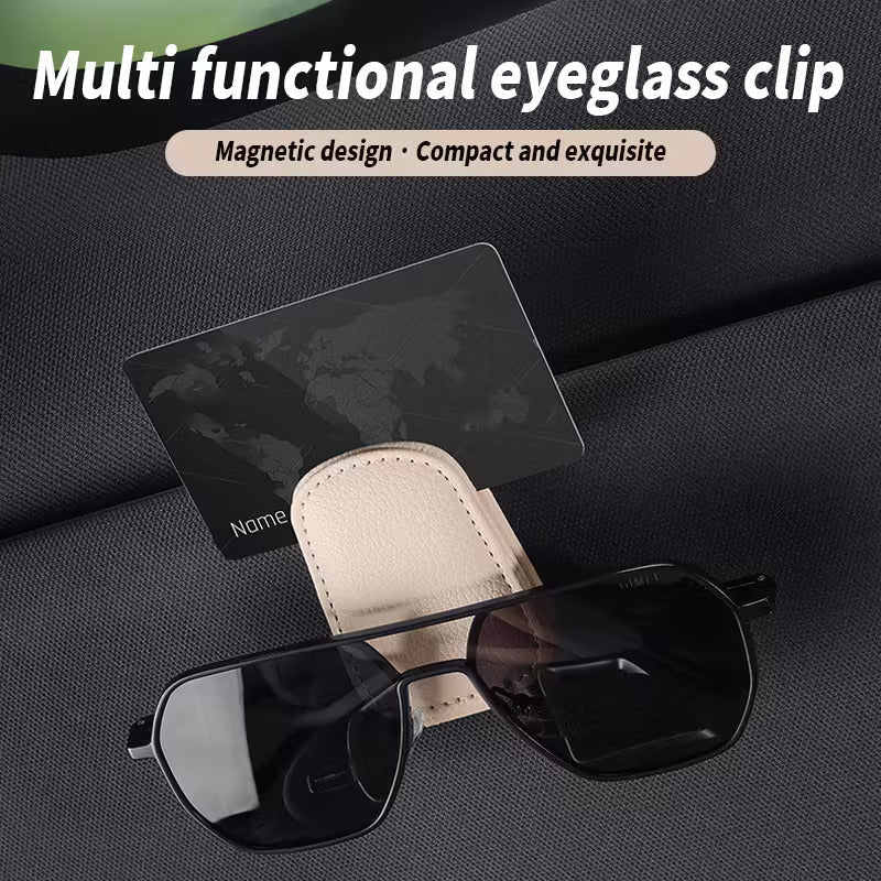 Casemania Zonnebrilhouder voor auto - Beige