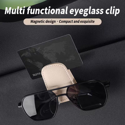 Casemania Zonnebrilhouder voor auto - Beige