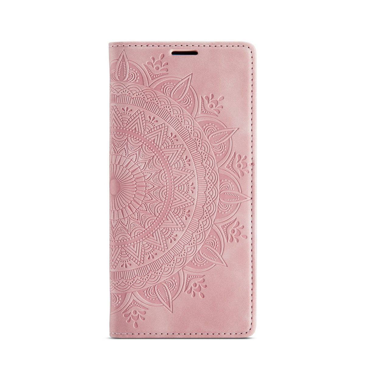 Samsung Galaxy S24 Ultra Hoesje - Pale Pink - Mandala Dunne Bookcase