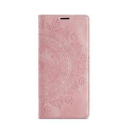 Samsung Galaxy S24 Ultra Hoesje - Pale Pink - Mandala Dunne Bookcase
