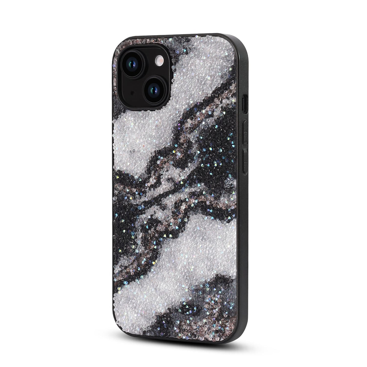 Apple iPhone 11 Case - Black - Diamond Marble Glitter Back Cover