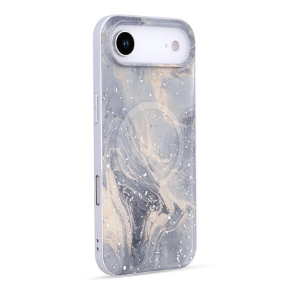 Apple iPhone Air Hülle - Grau - Marmor-Glitzer-MagSafe-Backcover