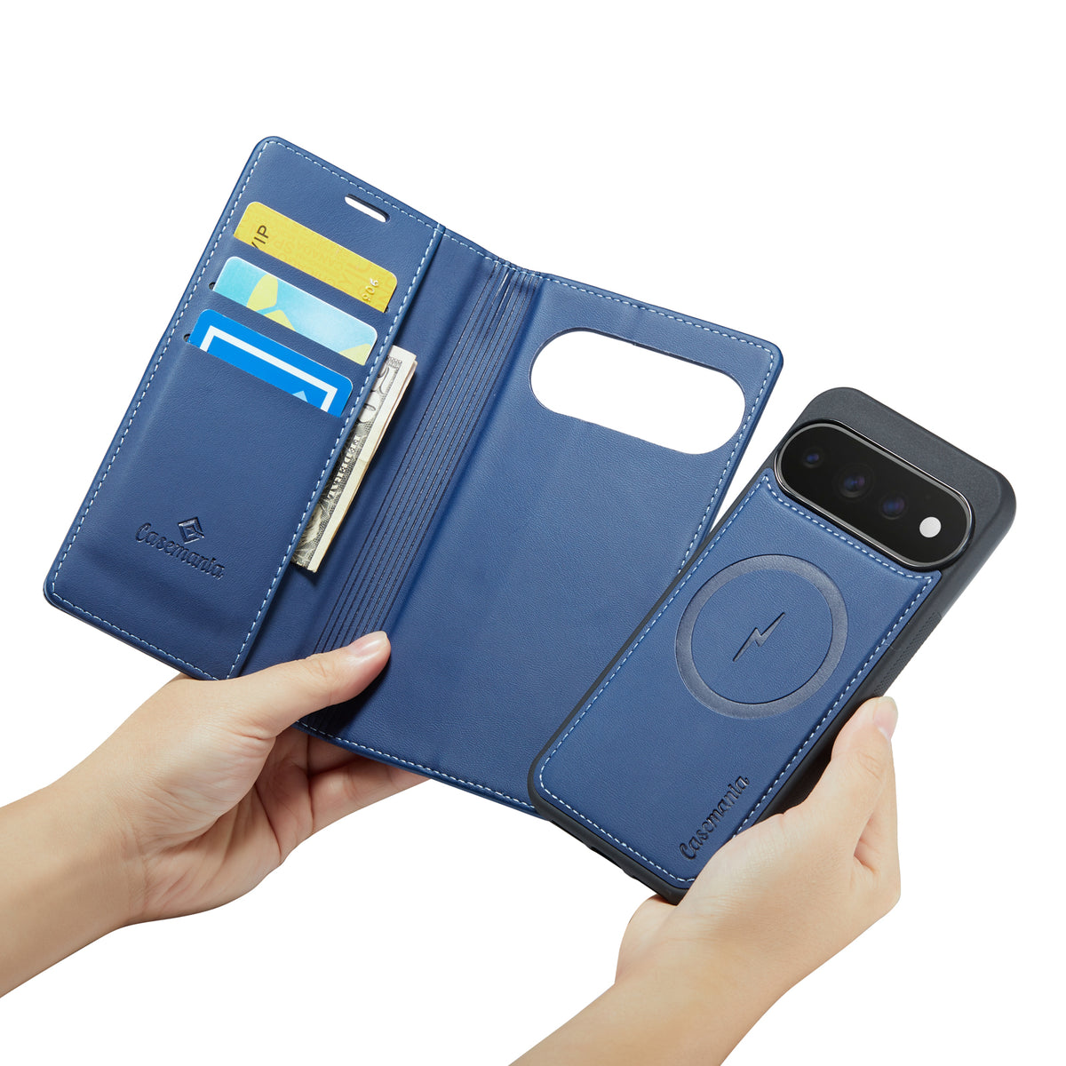 Google Pixel 11 Pro Hoesje - Navy Blue - 2 in 1 MagSafe Bookcase