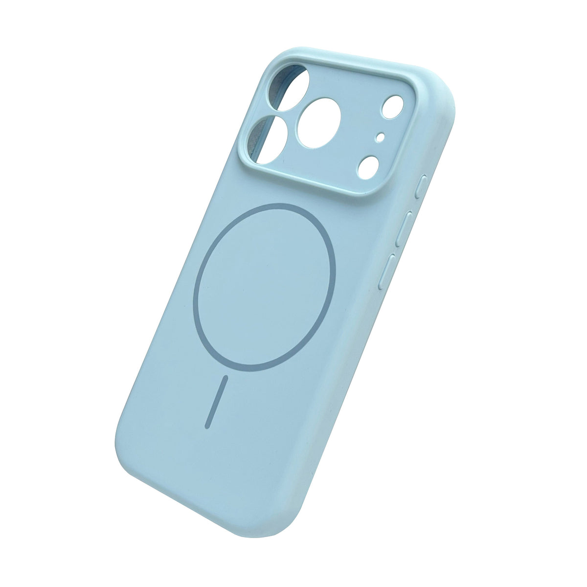 Apple iPhone 17 Pro Hoesje - Licht Blauw - Liquid Siliconen MagSafe Back Cover