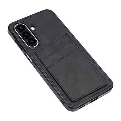 Samsung Galaxy S26 FE Hoesje - Charcoal Gray - Kunstleren Back Cover met Pasjeshouder