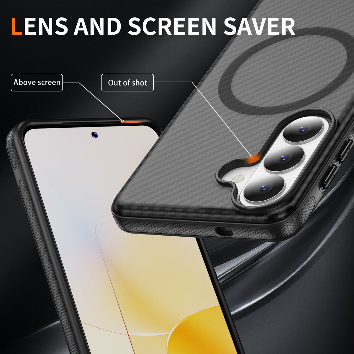 Samsung Galaxy S26 Plus Hoesje - Zwart - Carbon MagSafe Back Cover