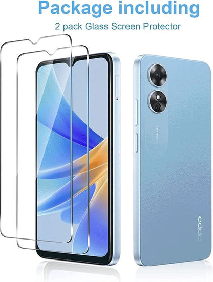 Oppo A17 Screenprotector - Tempered Glass - 4 Stuks