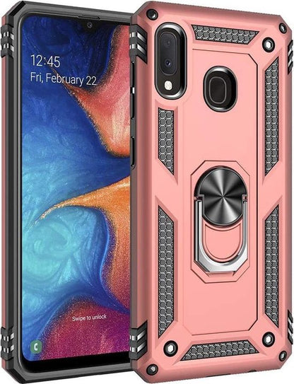 Samsung Galaxy A20e Hoesje - Rosegoud - Armor Kickstand Back Cover