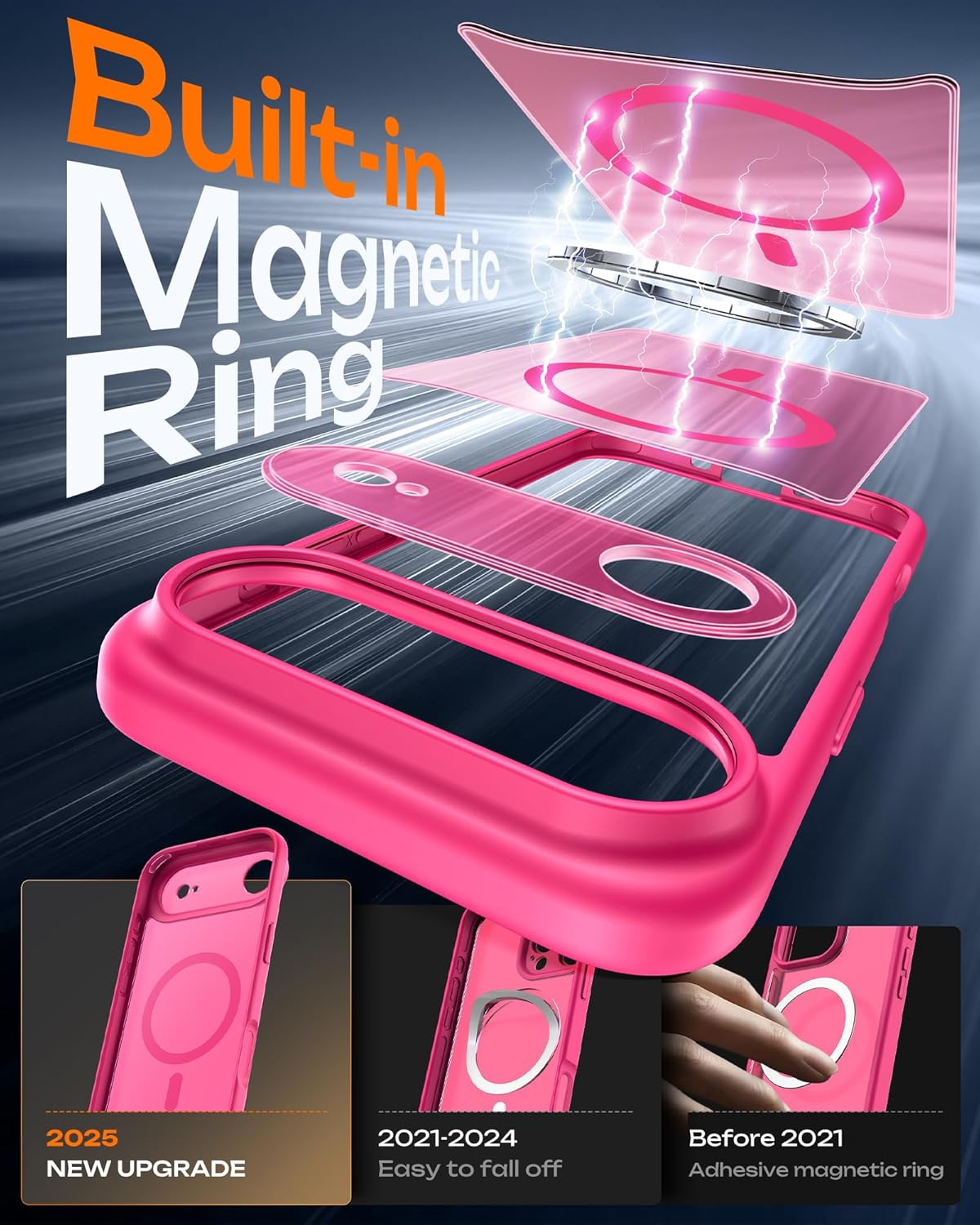 iPhone Air Hoesje - Roze - Matte Armor MagSafe Back Cover