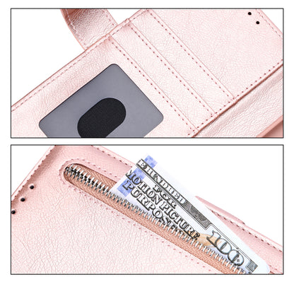 Samsung Galaxy A27 Hoesje - Rosegoud - Luxe Bookcase met Rits