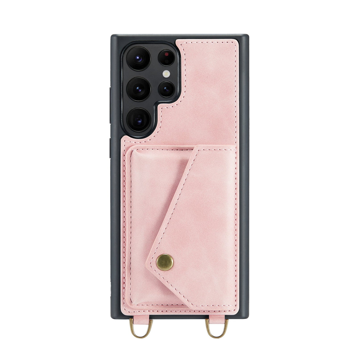 Samsung Galaxy S23 Ultra Case - Pale Pink - Luxury Back Cover with Phone Strap