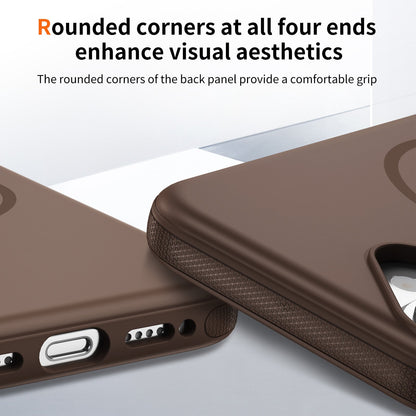 iPhone 17 Hoesje - Bruin - Soft Siliconen Magsafe Back Cover