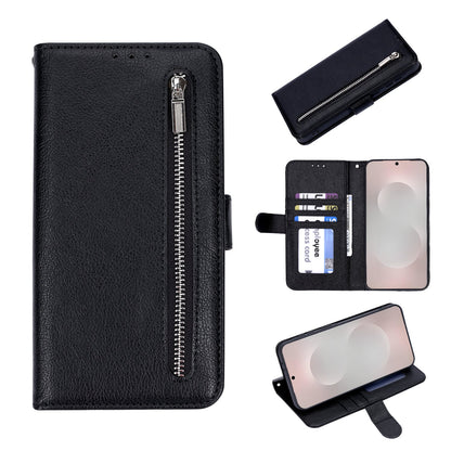iPhone 17 Hoesje - Zwart - Luxe Bookcase met Rits
