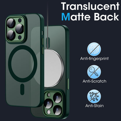 iPhone 12 Pro Hoesje - Groen - Matte Armor MagSafe Back Cover