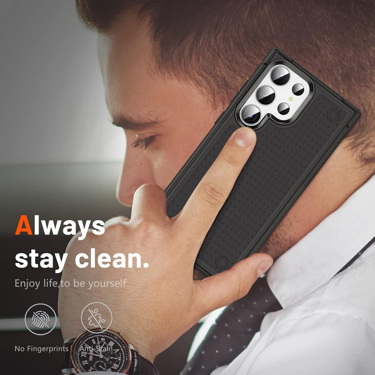 Samsung Galaxy S25 Ultra Hoesje - Zwart - Heavy Duty Armor Back Cover