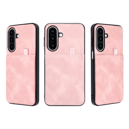Samsung Galaxy A27 Hoesje - Pale Pink - Kunstleren Back Cover met Pull-Tab Pasjeshouder