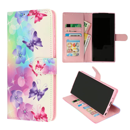 Apple iPhone 15 Pro Hoesje - Bloemen en Vlinders - Print Bookcase met Telefoonkoord