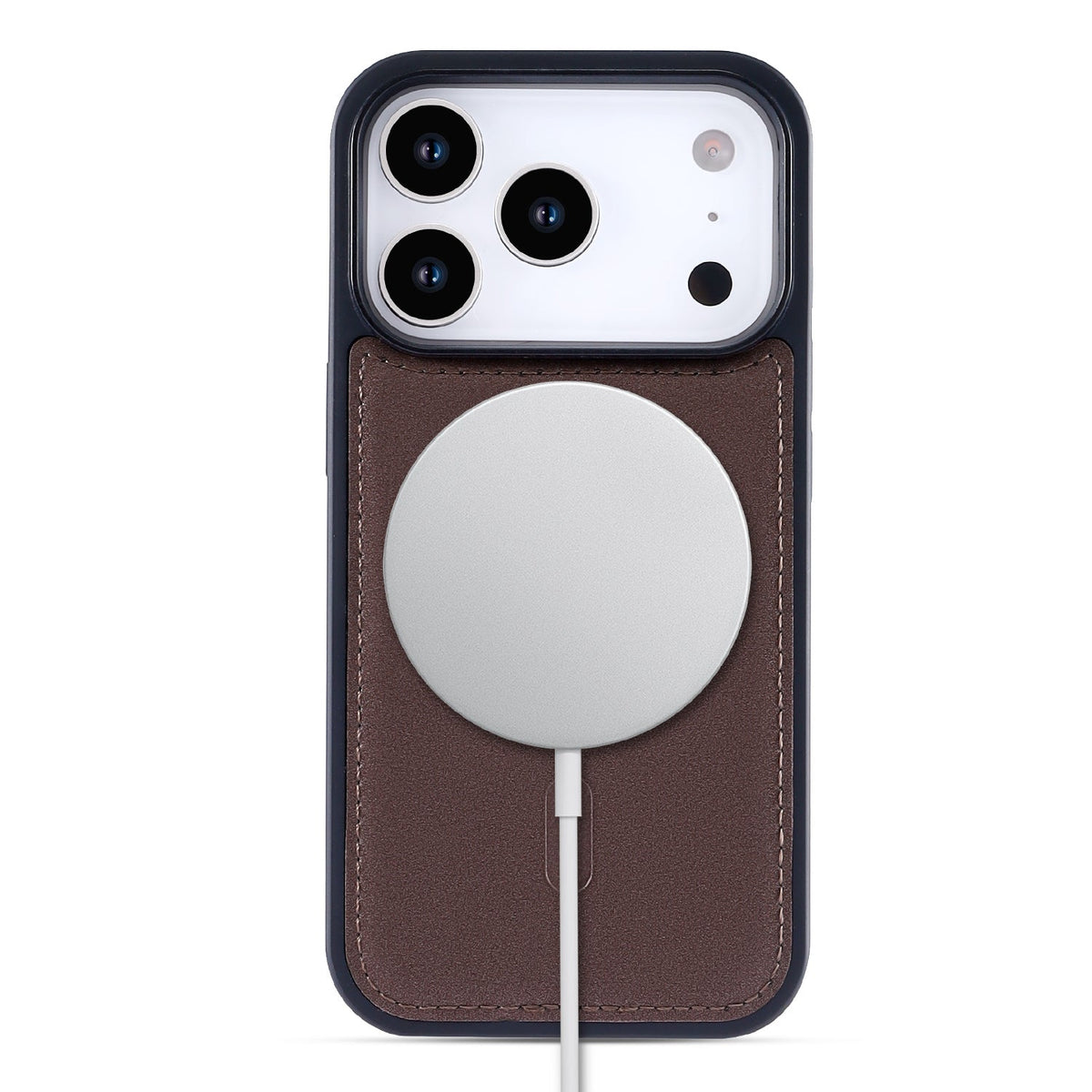 Apple iPhone 18 Pro Hoesje - Mocha Brown - 2 in 1 Velvet Bookcase