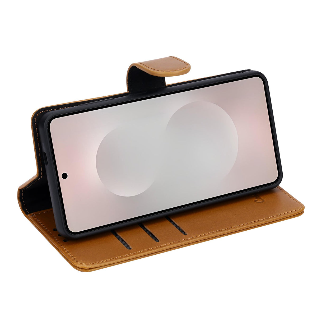 Samsung Galaxy A57 Hoesje - Sienna Brown - Echt Leren 2 in 1 MagSafe Bookcase