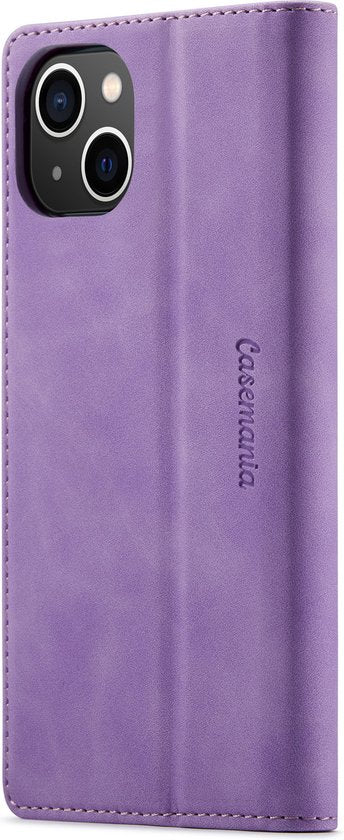 Apple iPhone 13 Hoesje - Bright Lila - Dunne Bookcase