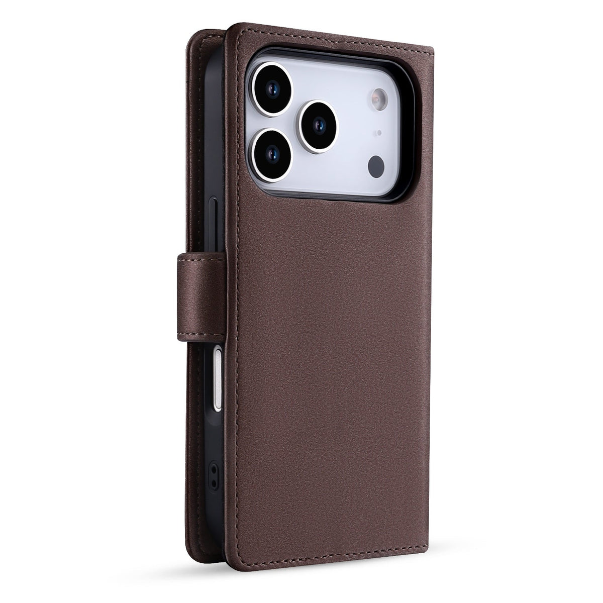 Apple iPhone 18 Pro Hoesje - Mocha Brown - 2 in 1 Velvet Bookcase
