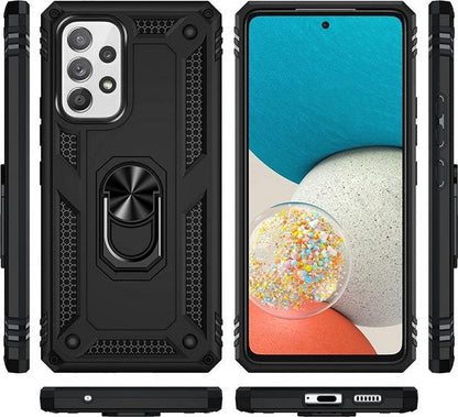 Samsung Galaxy A23 Hoesje - Zwart - Armor Kickstand Back Cover
