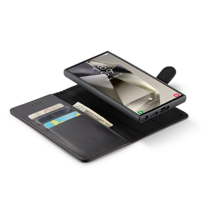 Samsung Galaxy S24 Ultra Case - Charcoal Gray - Genuine Leather 2-in-1 Wallet Case