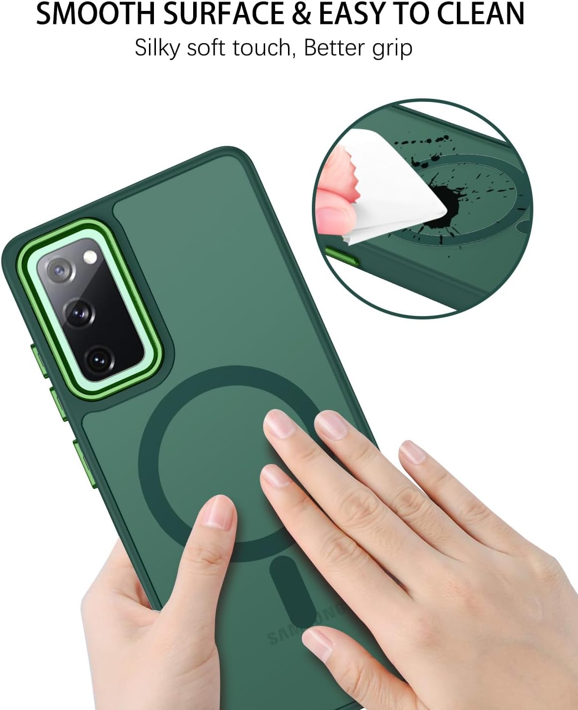Samsung Galaxy S20 FE Hoesje - Groen - Matte Armor MagSafe Back Cover