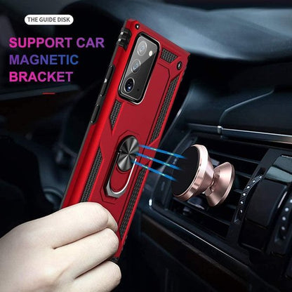 Samsung Galaxy Note20 Case - Red - Hybrid Armor Kickstand Back Cover
