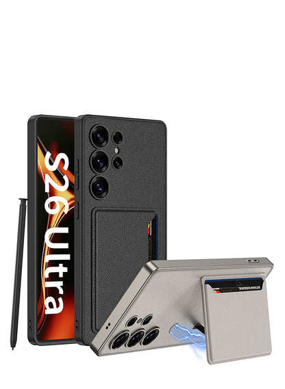 Coque Samsung Galaxy S26 Ultra - Bleu Foncé - Étui avec anneau de support arrière
