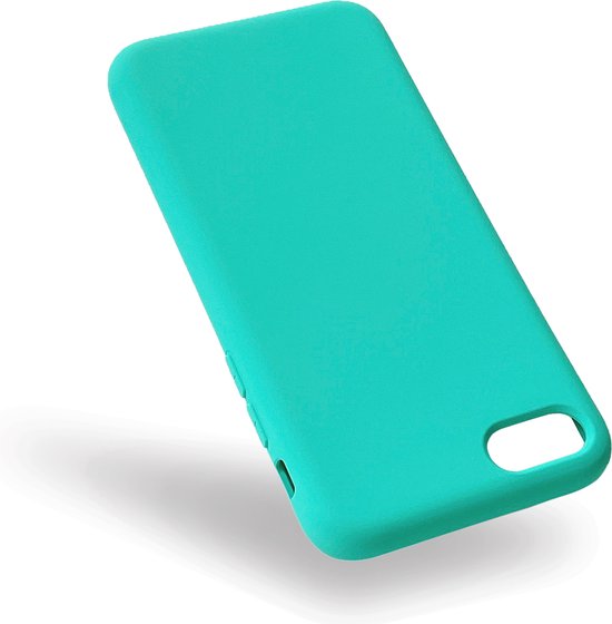 Apple iPhone SE (2020) Hoesje - Turquoise - Matte Siliconen Back Cover