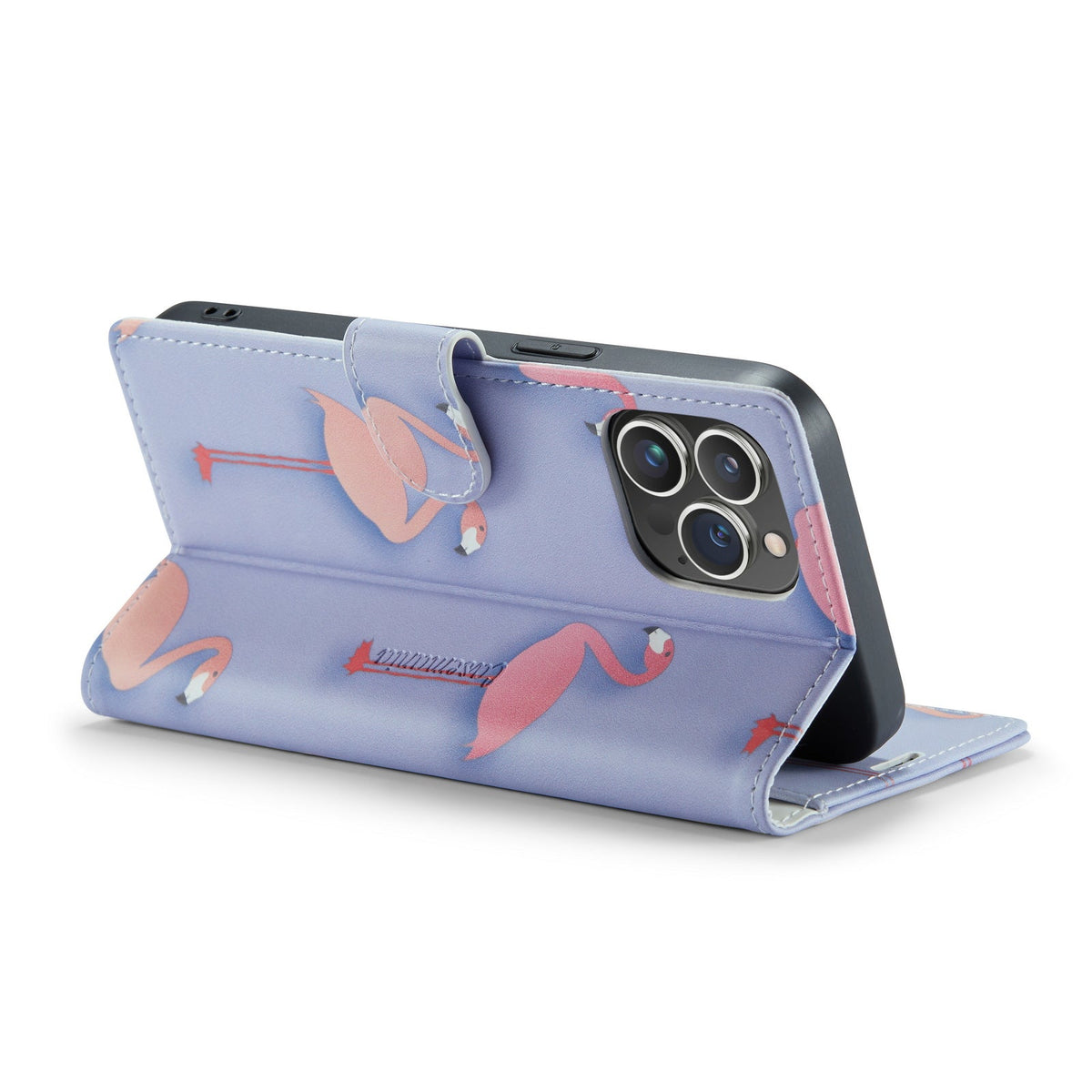 Apple iPhone 14 Pro Max Hoesje - Flamingo - Print Bookcase