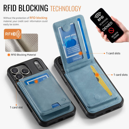 Apple iPhone 17 Pro Max Hoesje - Aqua Blue - MagSafe Back Cover met Pasjeshouder