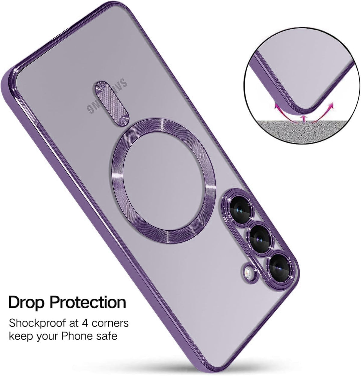 Samsung Galaxy S25 Hoesje - Paars - Siliconen MagSafe Back Cover