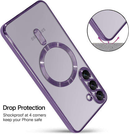 Samsung Galaxy S25 Hoesje - Paars - Siliconen MagSafe Back Cover