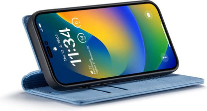 Apple iPhone 14 Pro Max Hülle - Sky Blue - Schlanke Klapphülle mit Kartenfach
