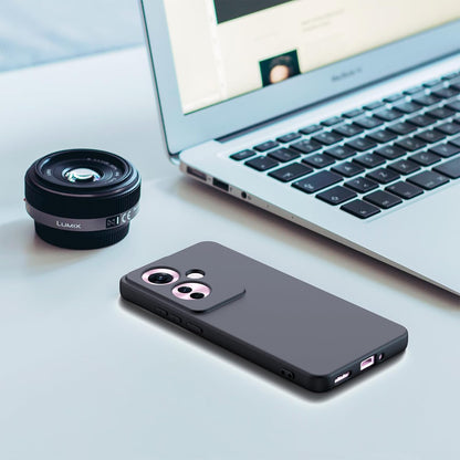 Oppo Reno 11F Case - Black - Liquid Silicone Back Cover