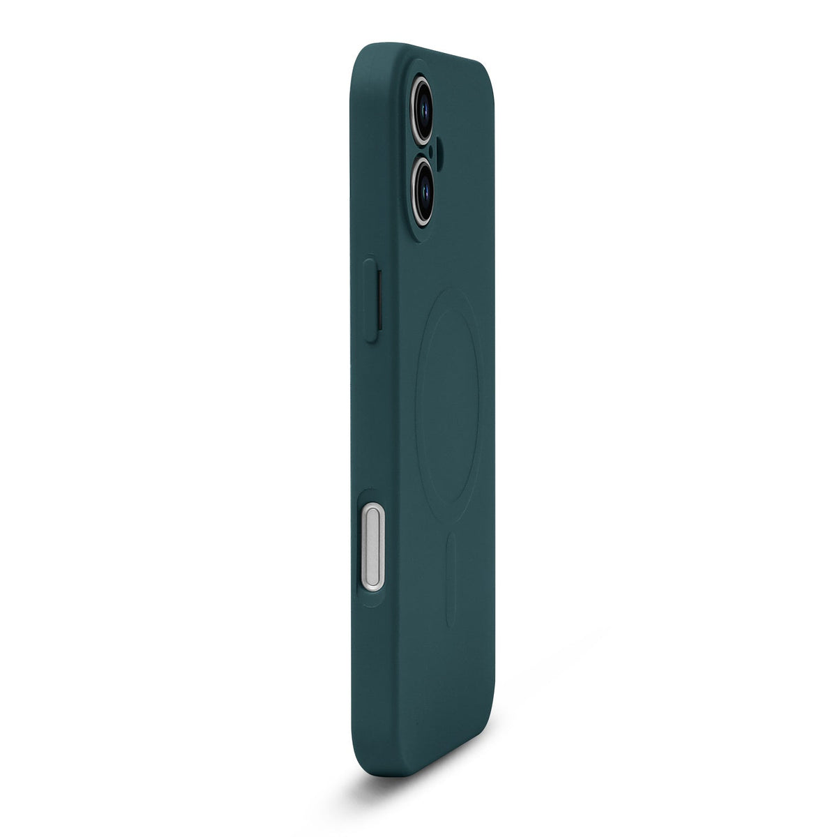 iPhone 16 Hoesje - Groen - Liquid Siliconen MagSafe Thick Ring Back Cover