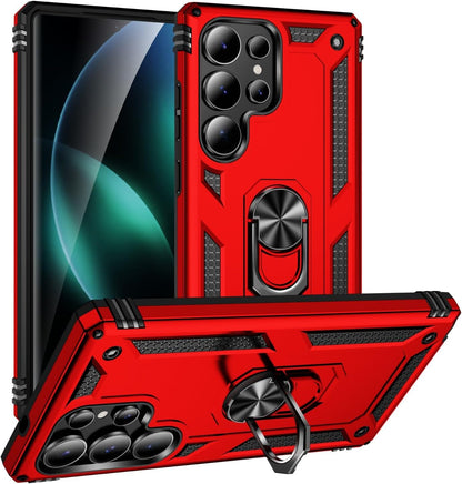 Samsung Galaxy S26 Ultra Hoesje - Rood - Armor Kickstand Back Cover