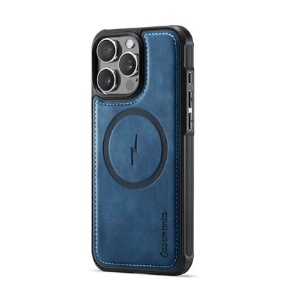 Apple iPhone 16 Pro Max Hülle - Navy Blue - Kunstleder-MagSafe-Backcover