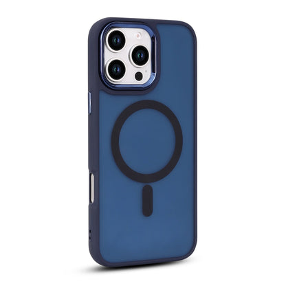 Apple iPhone 16 Pro Max Hoesje - Blauw - Matte Armor MagSafe Back Cover