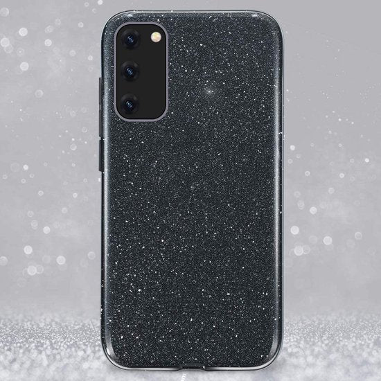 Samsung Galaxy A42 5G Hoesje - Zwart - Glitter Back Cover